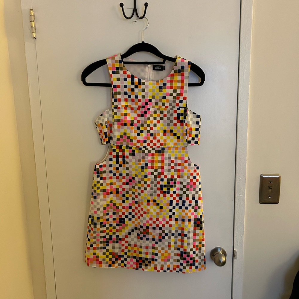Kate Spade Saturday Colorful Geometric Pattern Dress